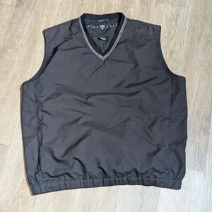 Men's Nike Black V-Neck Windbreaker Vest Size XL